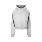First Touch Cropped Zip Hoodie