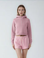 First Touch Cropped Half-Zip Hoodie