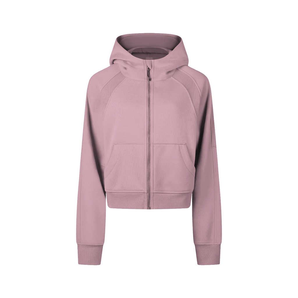 First Touch Cropped Zip Hoodie