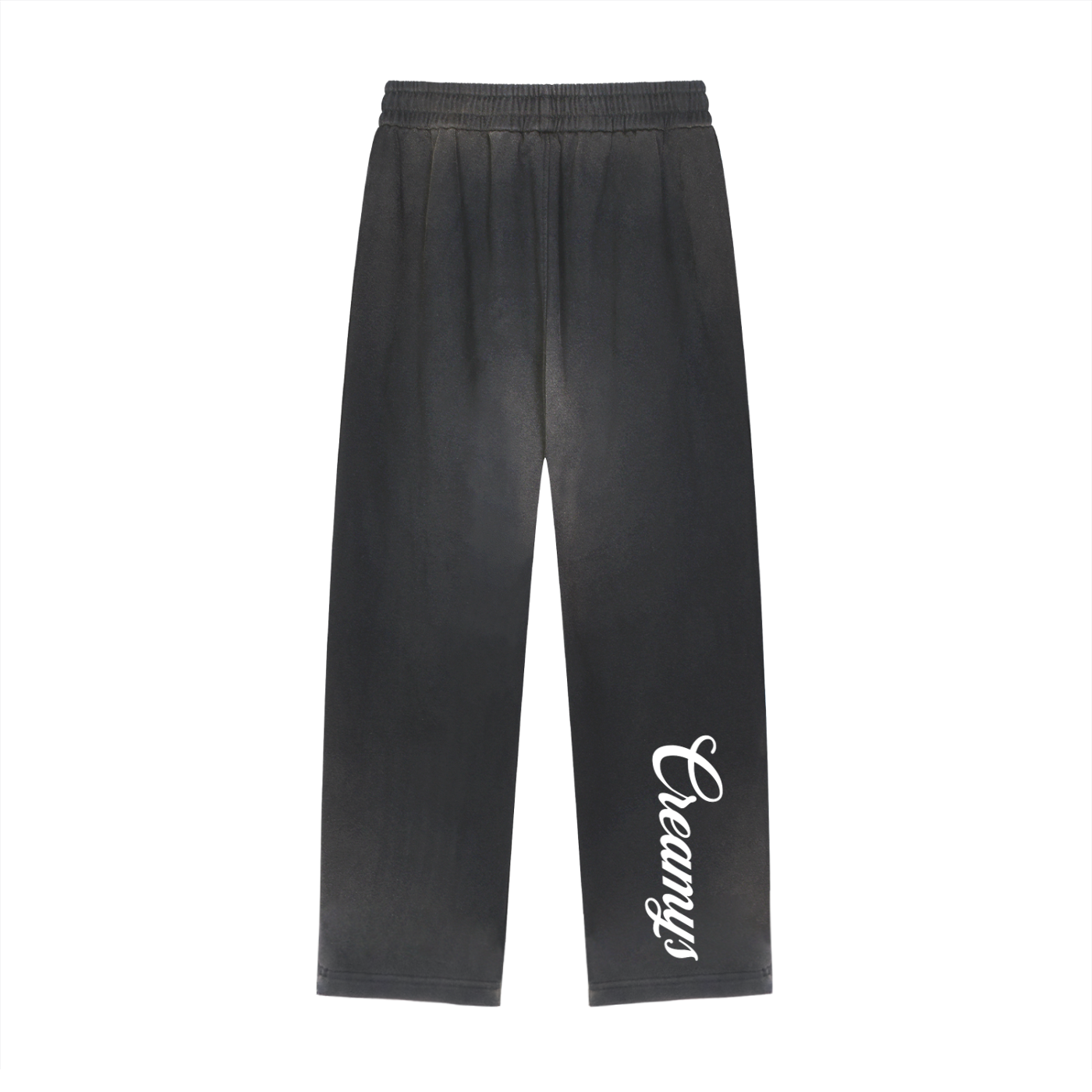 faded frayed edge straight-leg sweatpant