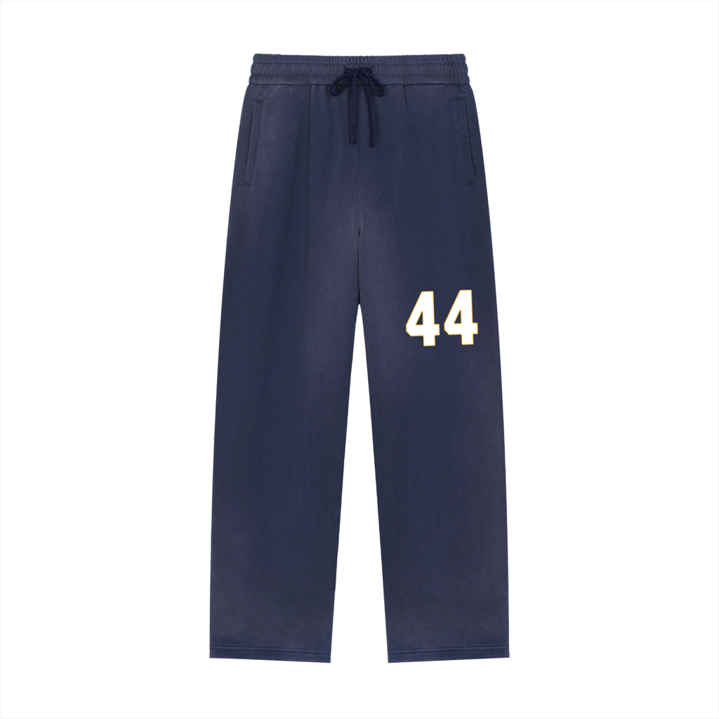 faded frayed edge straight-leg sweatpant