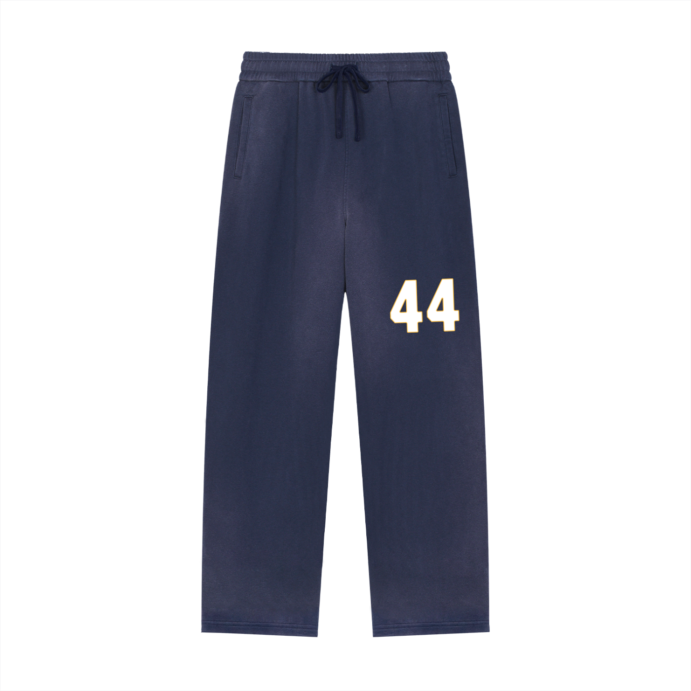 faded frayed edge straight-leg sweatpant