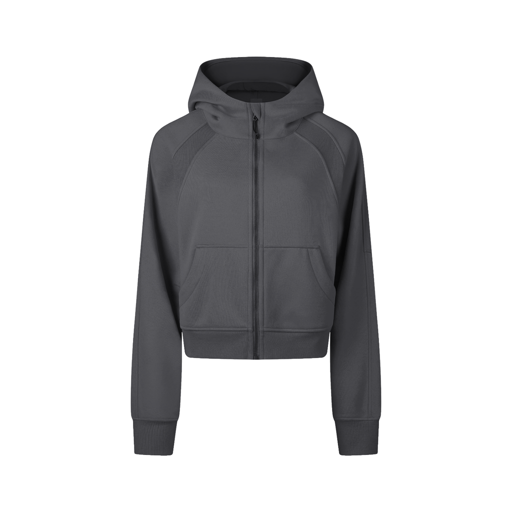 First Touch Cropped Zip Hoodie