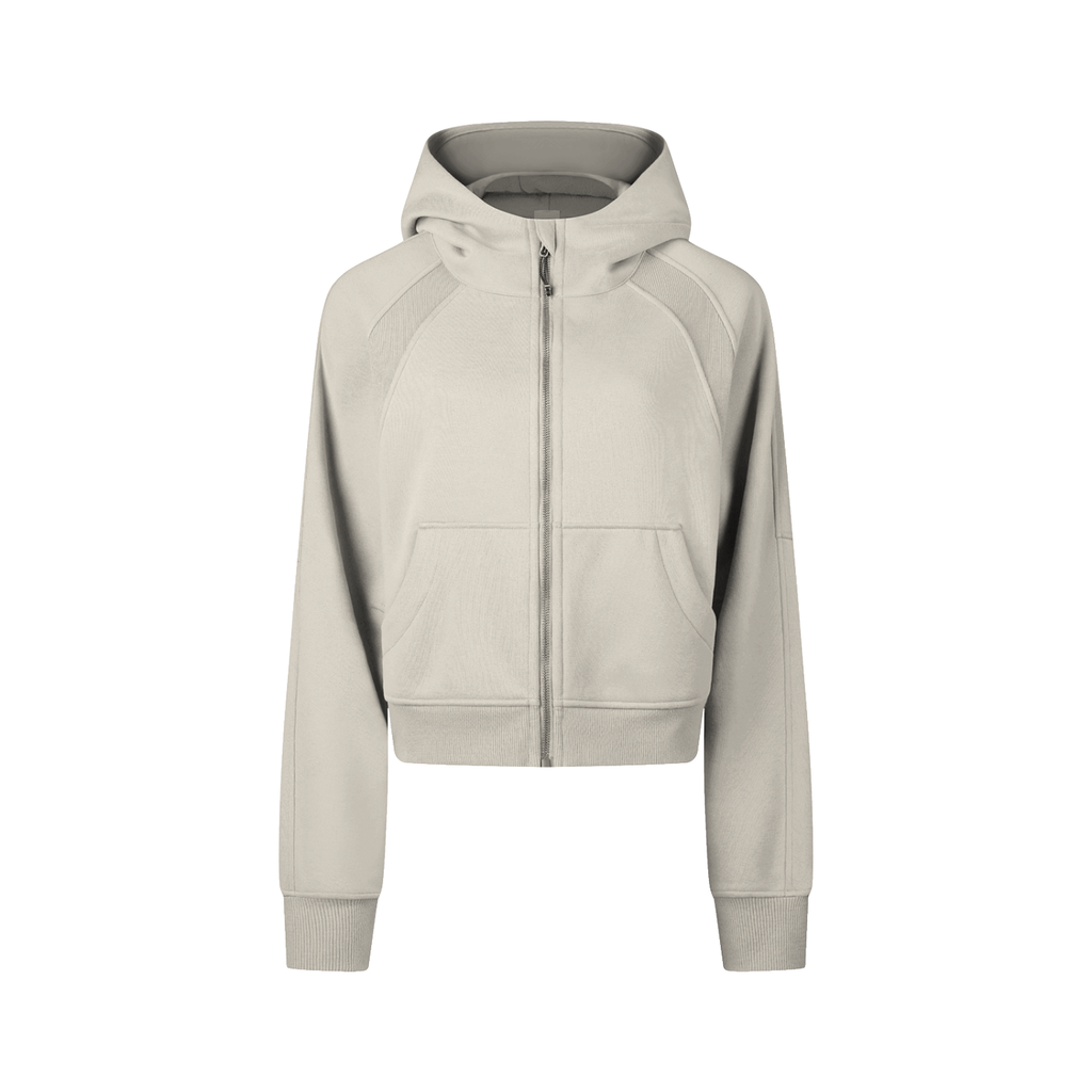 First Touch Cropped Zip Hoodie