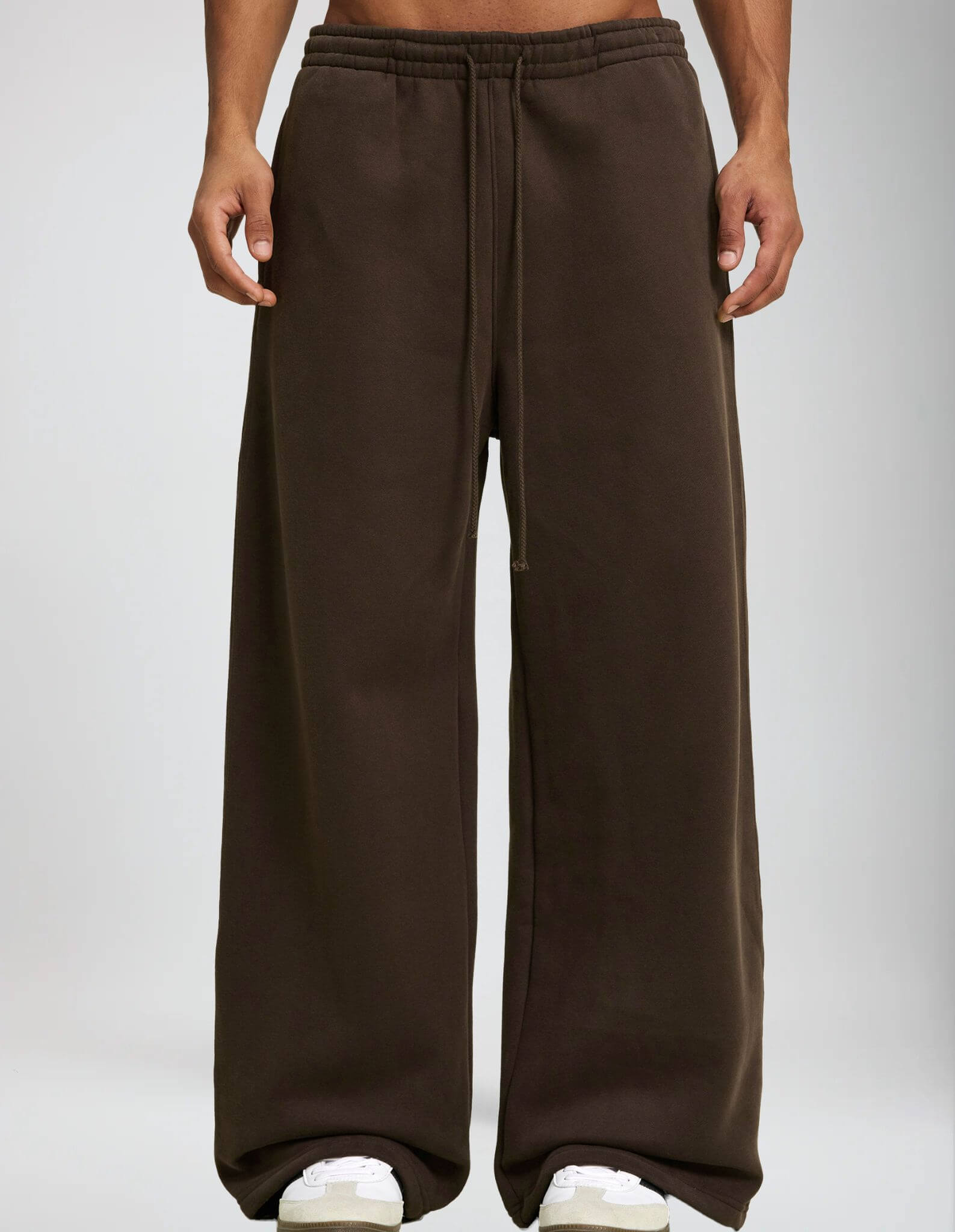 First Touch Straight-Leg Sweatpants - Coffee Brown