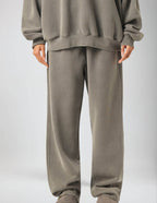 Natural Grain Raw-Edge Sweatpants