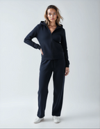 Luxe Layer High Neck Zip Hoodie