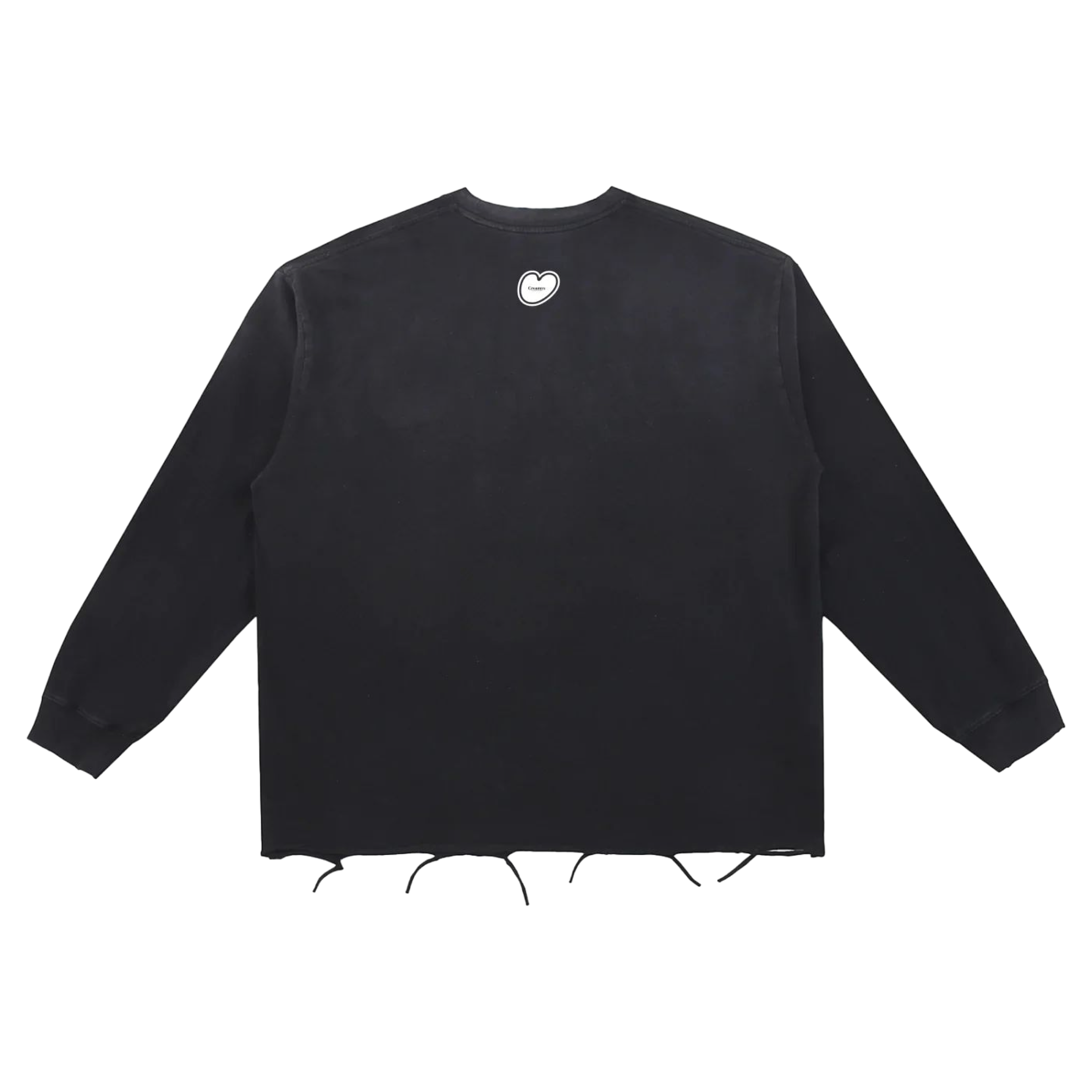 Snow Wash Raw Edge Cotton T-Shirt