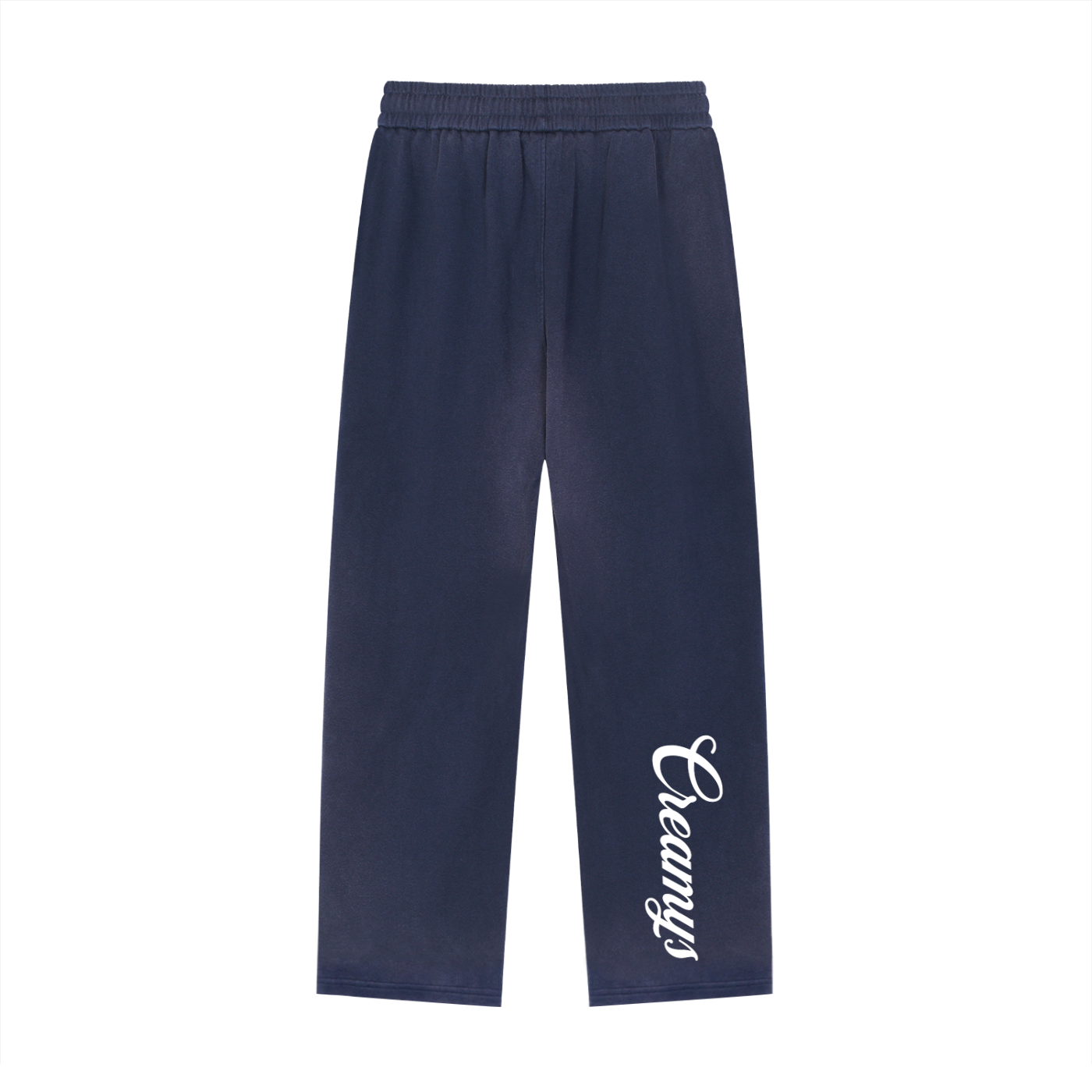 faded frayed edge straight-leg sweatpant