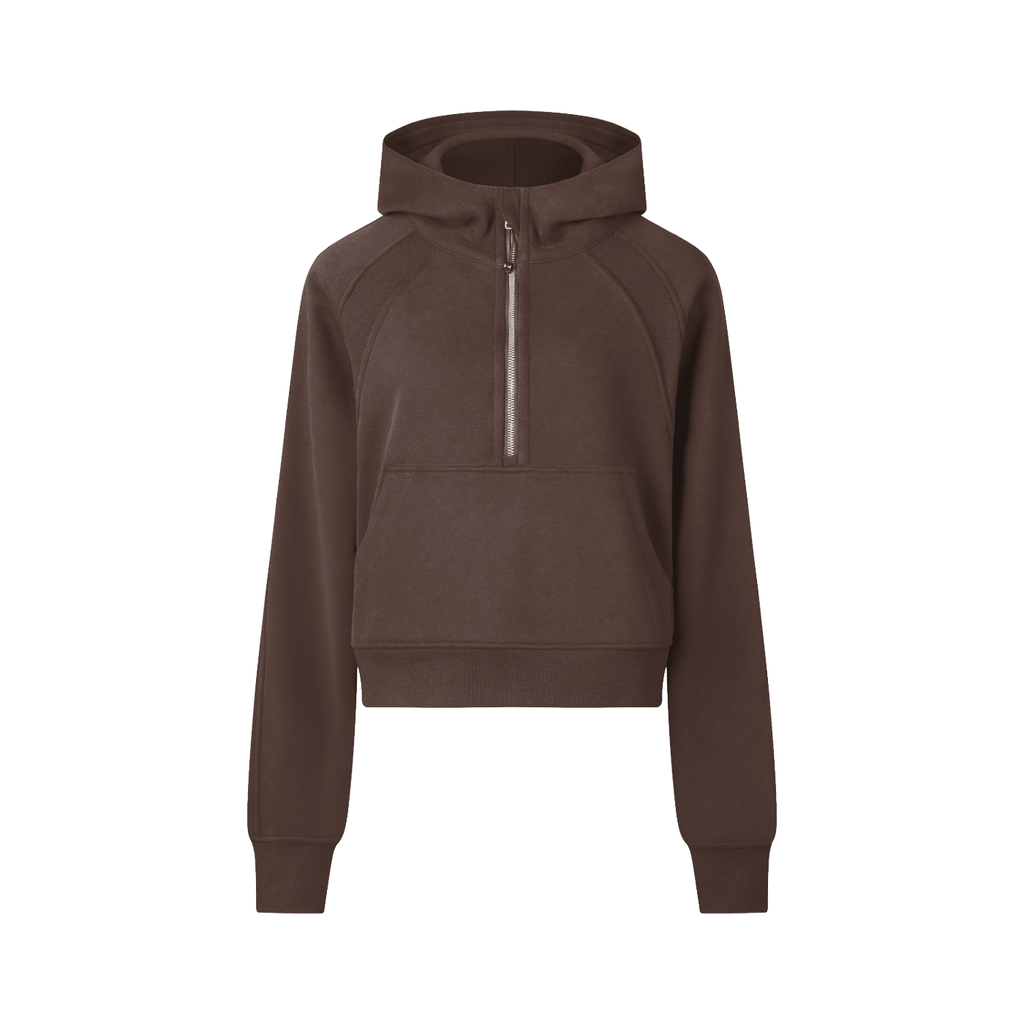 First Touch Cropped Half-Zip Hoodie