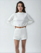 Luxe Layer Mock-Neck Crew