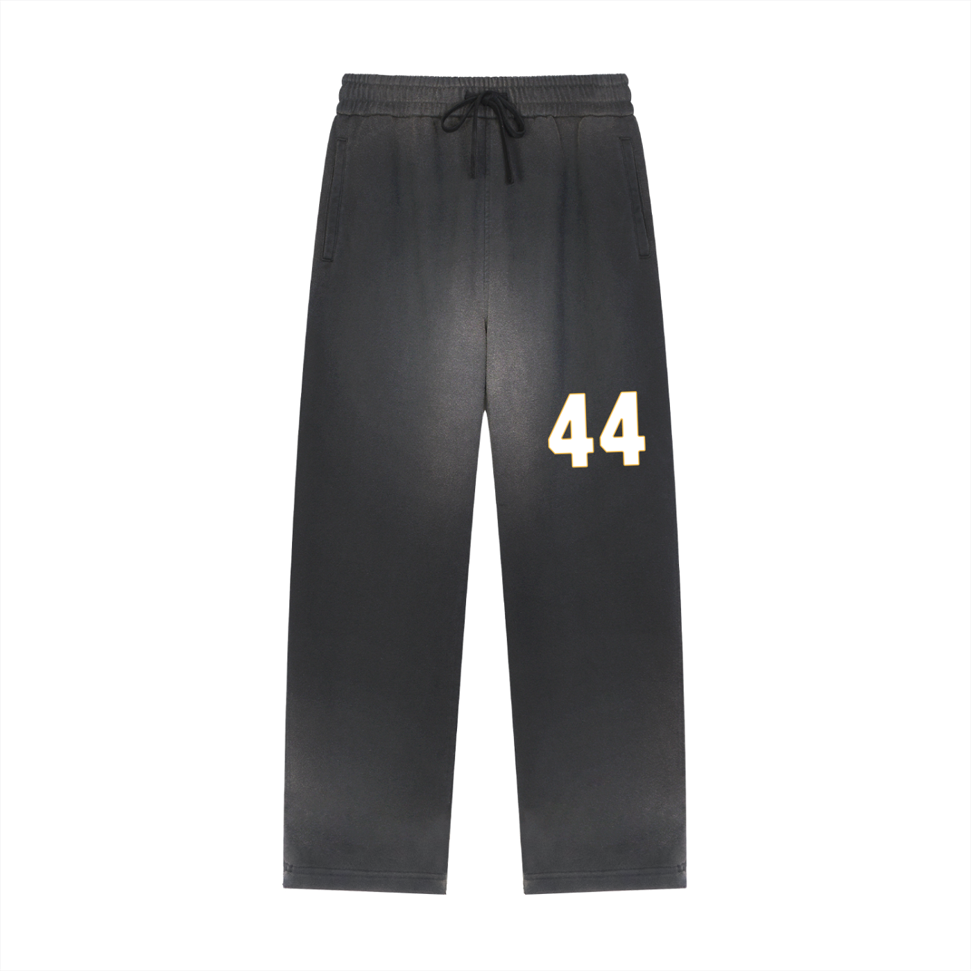 faded frayed edge straight-leg sweatpant