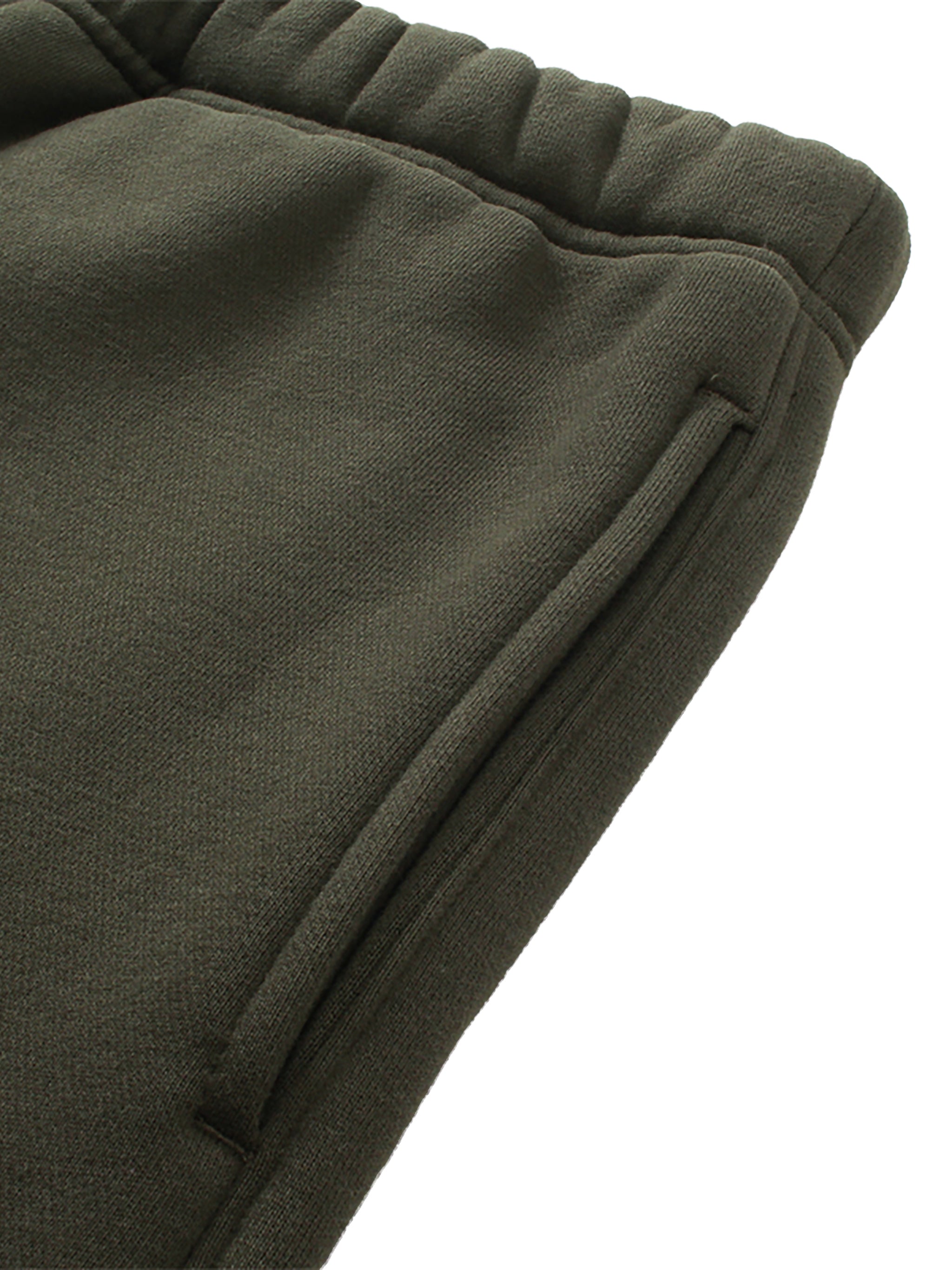 Calm Unisex Solid Color Fleece Straight Leg Pants