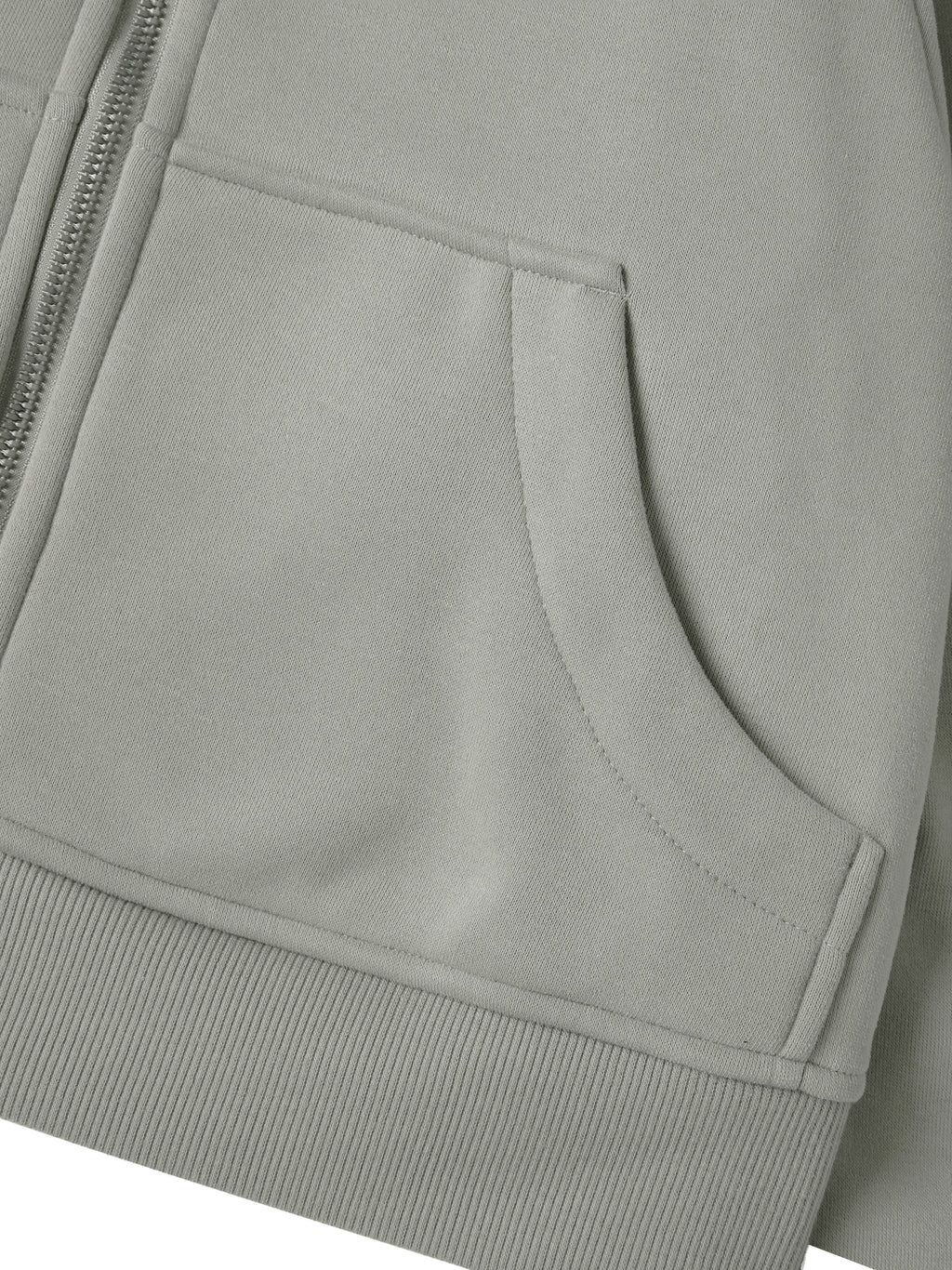 First Touch Cropped Zip Hoodie
