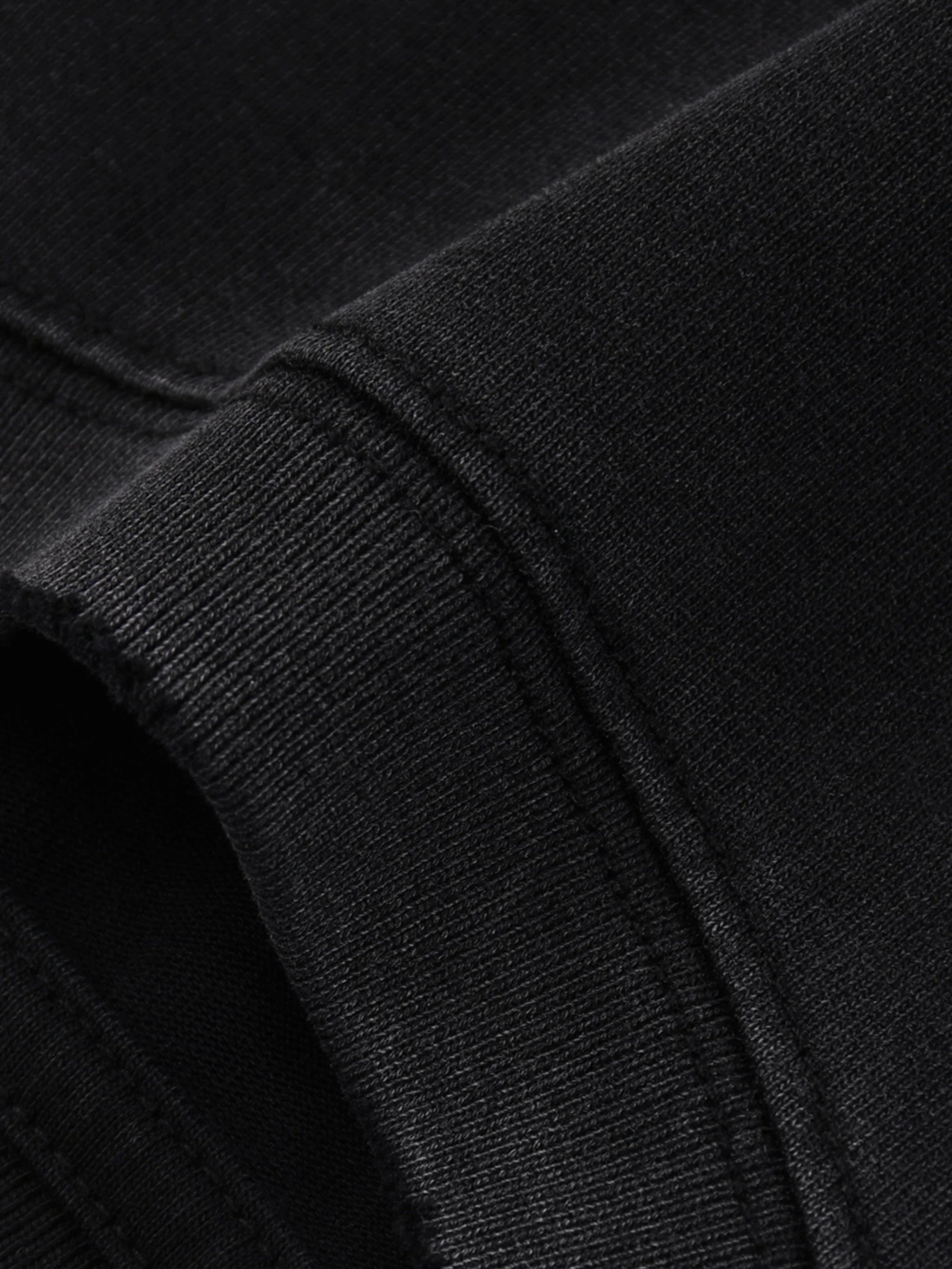 Snow Wash Raw Edge Cotton T-Shirt