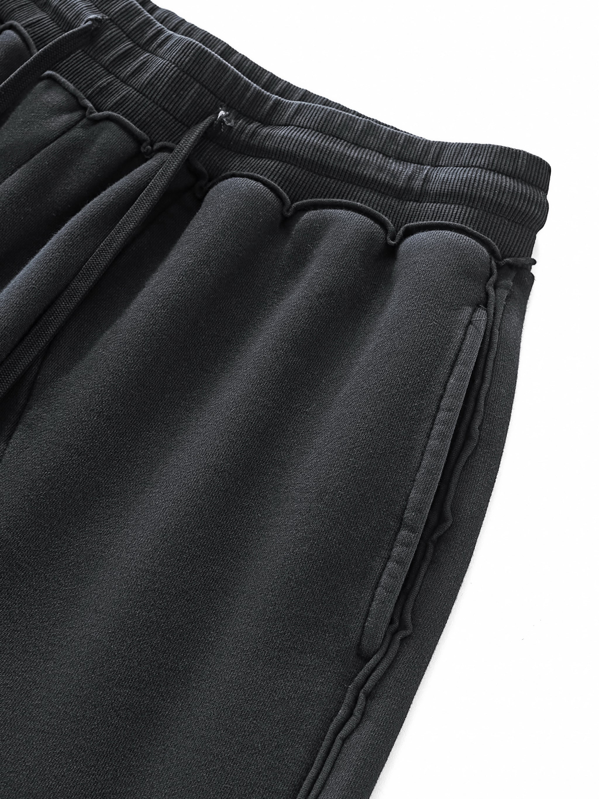 Natural Grain Raw-Seam Sweatpants