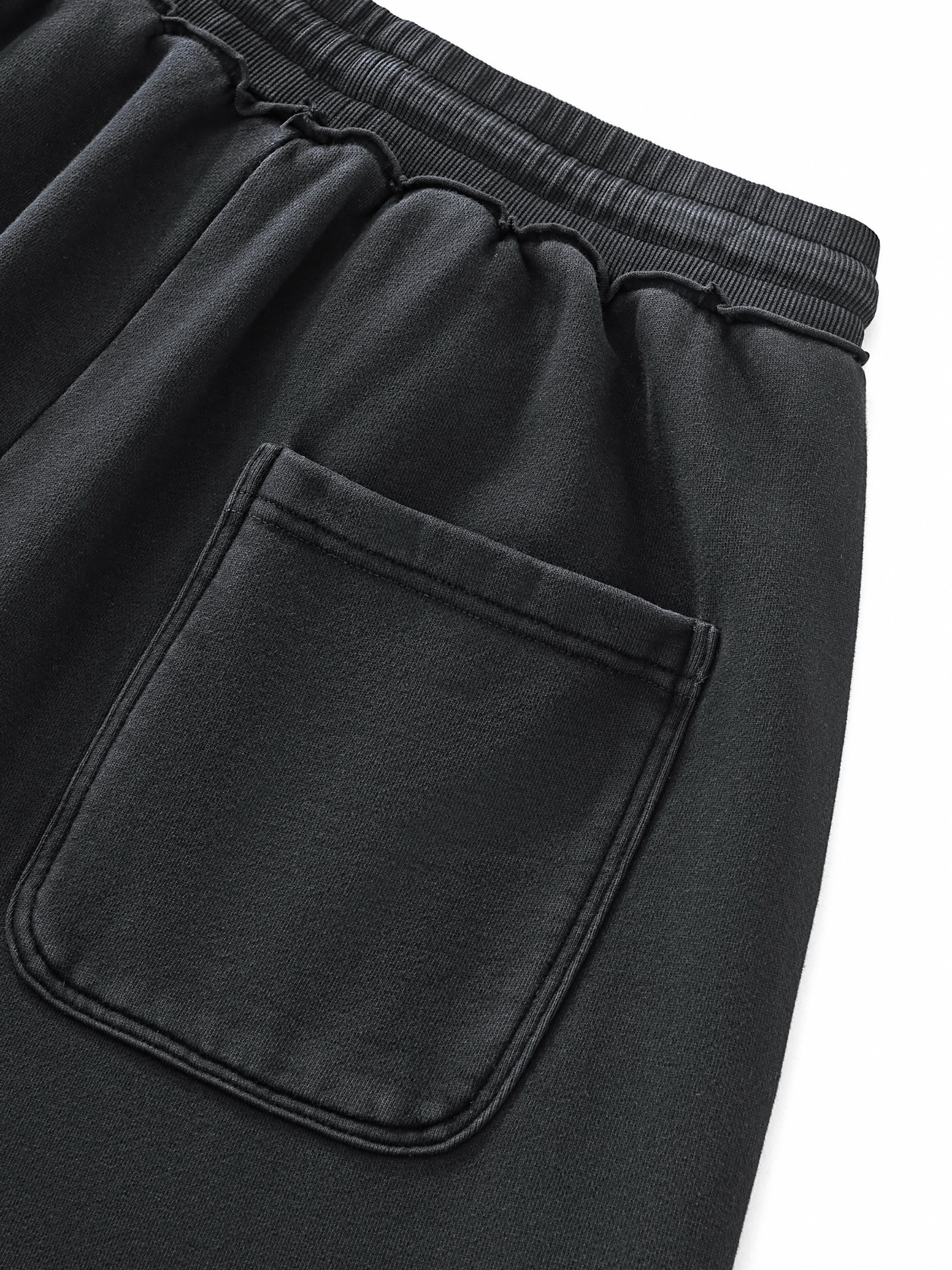 Natural Grain Raw-Seam Sweatpants